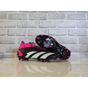 Adidas Soccer Cleats Youth Size 4 Predator Accuracy .1 FG Black Pink GW4614